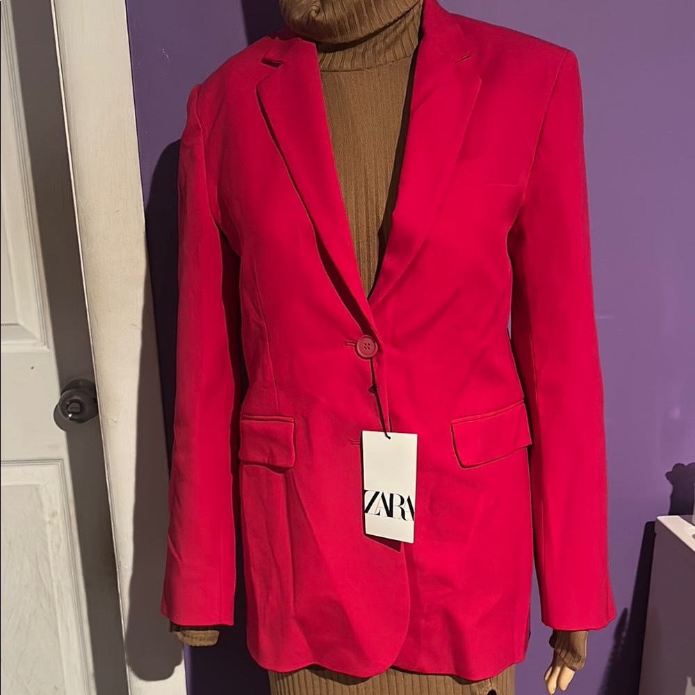 Zara Women's Pink Blazer Jacket